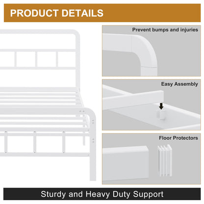 Yicensen King Size Bed Frame with Headboard and Footboard