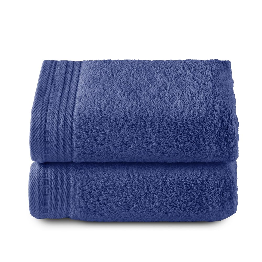 Top Towel - Premium - Large Bath Towels - Bath Towels -2 Hand Towels -50 x 100 cm - 100% Cotton - 600 g - Navy