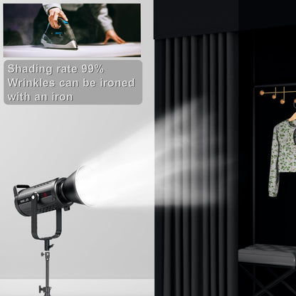 Clothing Store Fitting Room, Movable Square Changing Room, DIY Temporary Locker Room with Shading Curtain and Hook Up
