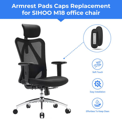 SINOLUXE Armrest pads replacement for Sihoo M18 office chair -Ergonomic office chair armrest replacement parts