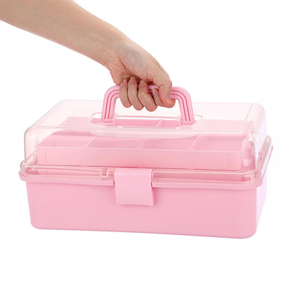 IGNPION 3 Tiers Craft Stackable Storage Box,Plastic Tool Dividing Organiser
