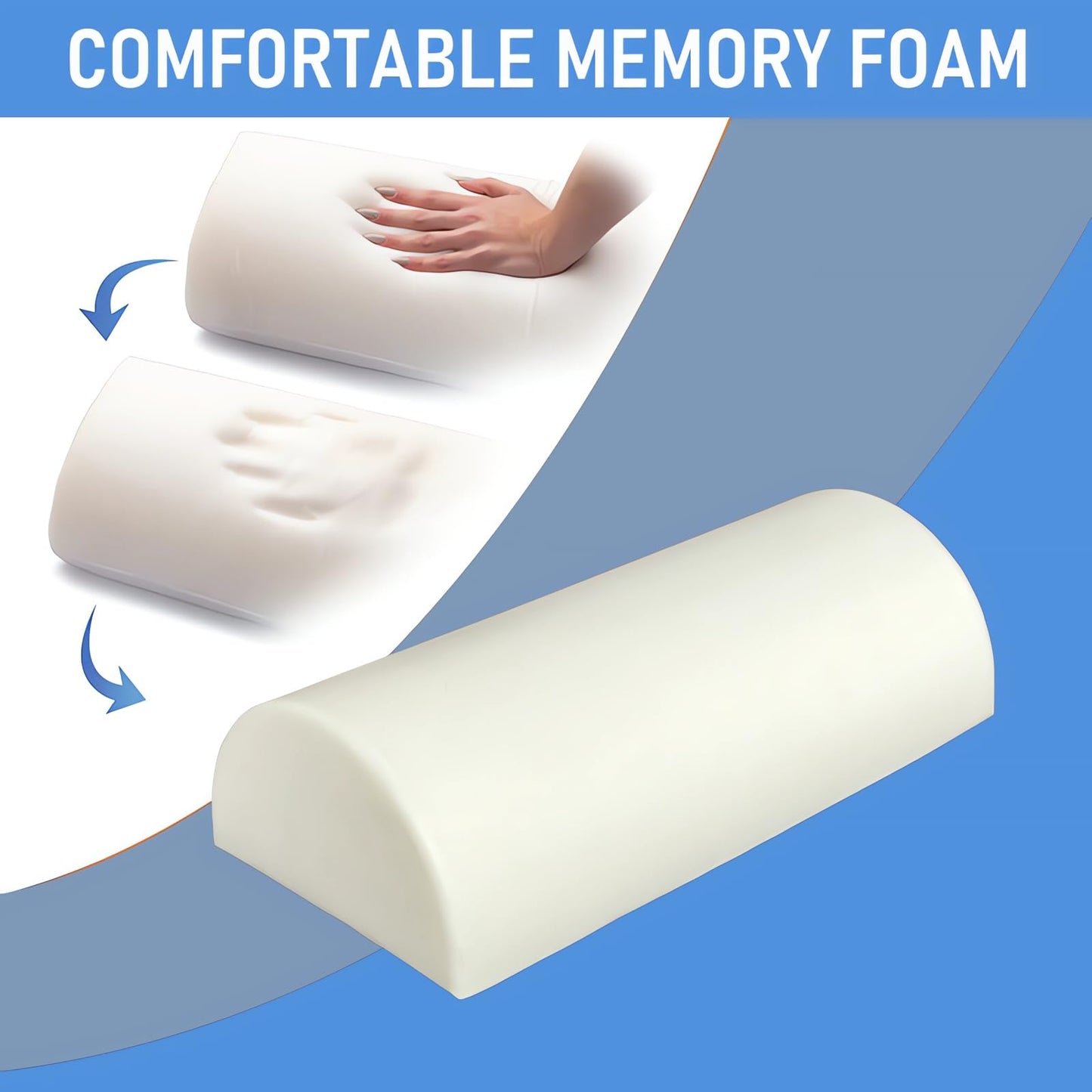 Chiziyixin Foot Rest Under Desk, Ergonomic Desk Footrest Cushion with Washable Cover & Portable Handle