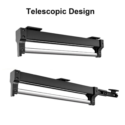 MAFAGE Extendable Clothes Rail for Pulling Out Hangers, Adjustable Wardrobe, Telescopic Rod, Clothes Rail (597 mm, Black)