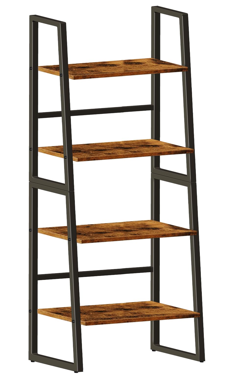OYE 2 in 1 Bookcase with 4 Tiers, Ladder Shelf with 4 Shelves, Freestanding Plant Flower Stand, Standing Shelf for Living Room, Bedroom, Kitchen