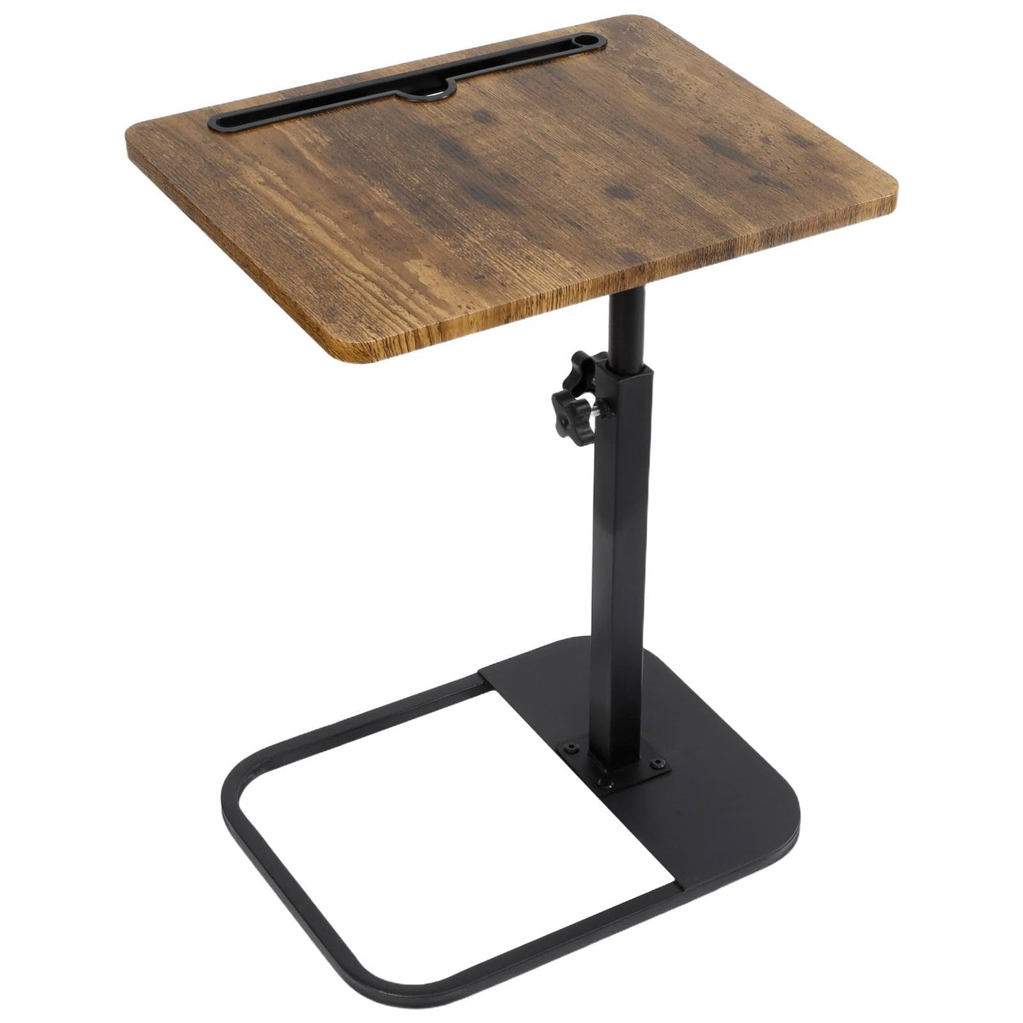 Kiss Me TV Tray Table Small Adjustable C Shaped Side Table with Phone Slot