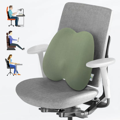 MzGro Back Lumbar Support Cushion for Office Chair - Firm Memory Foam Back Pillow for Back Pain and Pressure Relieve - Back Cushion for Long Sitting