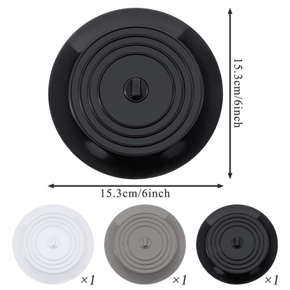 SYEYCW 3 Pcs Drain Stopper, Silicone Tub Stopper, 6 inch Durable Silicone Plug with Effective Seal, Drain Stopper Universal Sink Plug