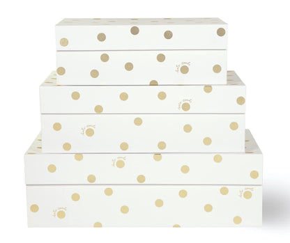 Kate Spade New York Decorative Storage Boxes with Lids, 3 Pack Sturdy Organizer Storage Bins