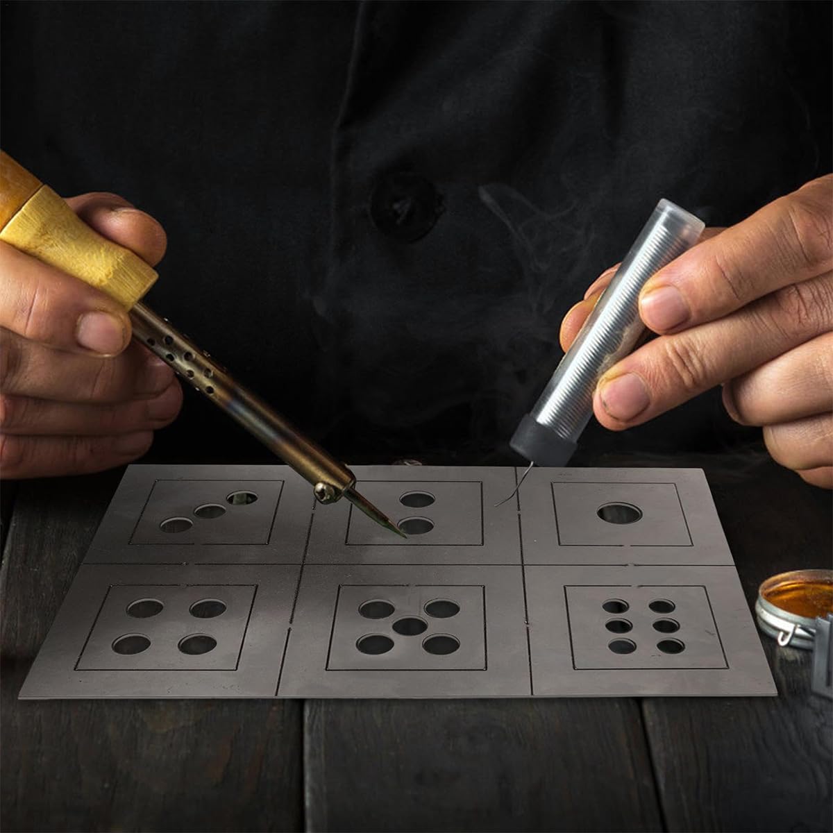 VOANZO Stainless Steel Welding Mold Welding Plate Practice Beginner Welding Practice Novice Practice Welding Sheet Dice Welding Kit Low Carbon Steel