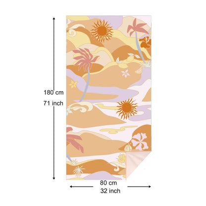 Alytimes Large Microfiber Beach Towel, Quick Dry Sand Free Beach Towels Lightweight Compact Beach Towel for Swimming Travel Vacation Holiday-180x80cm