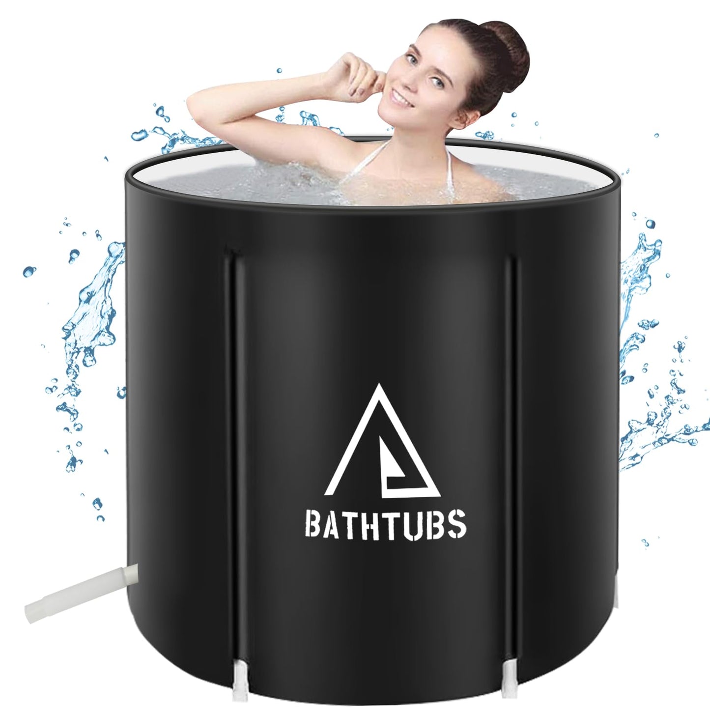 Portable Foldable Bathtub, Separate Family Bathroom SPA Tub, Soaking Standing Bath Tub for Shower Stall, Efficient Taintenance of Temperature, Ideal