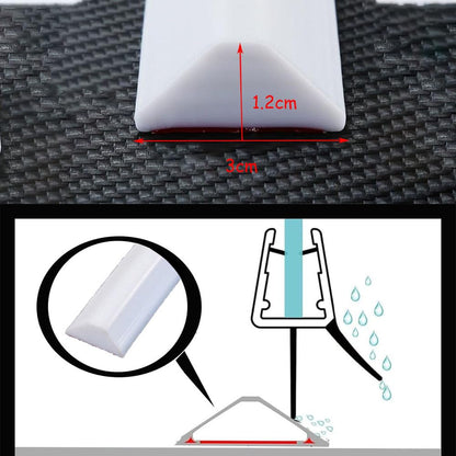100CM Wet Room Floor Barrier, Shower Water Barrier, Shower Tray Seal, Silicone Water Retaining Strip, Shower Floor Water Barrier
