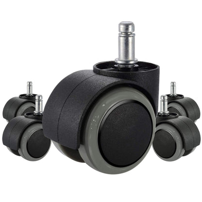 Office Chair Caster Wheels, PChero 5 Packs Furniture Casters, Fit IKEA Chair ONLY (Stem Diameter: 10mm, Stem Length: 22mm) – Heavy Duty 550lbs