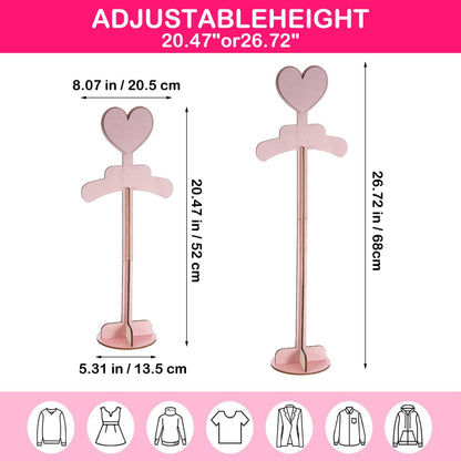 Cabilock Baby Clothes Display Stand Child T Shirt Display Stand Wood Portable Clothing for Kids Dresses Jackets and T Shirts Anti-Slip Rack for