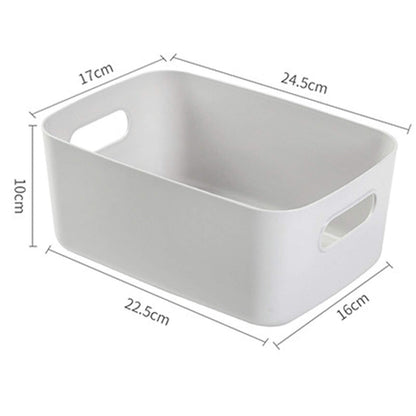 JMYDecor Storage Boxes,Rectangular Box, Set of 3 Plastic Studio Baskets Organiser For Kitchen, Home, Office Bathroom