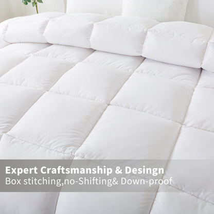 HOMEFOUCS King Size Duvet,13.5Tog Luxurious Wool Duvet, Washable Wool Filled Quilt, 230T Soft Fabric(King size: 230x220cm)