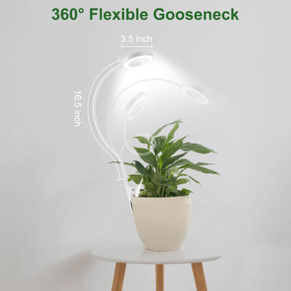Grow Lights for Indoor Plants, Clip On 6500K Full Spectrum LED Grow Light, Two Installation Options Plant Light, 3 Colors Grow Lamp with 360?