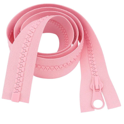 38" (96.5cm) Light Pink Chunky Zip - Heavy-Duty Open-Ended Separating