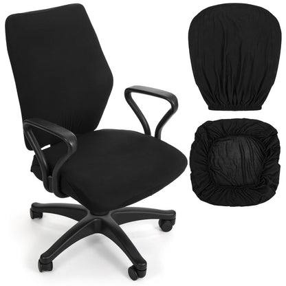 Nogeqi 2pcs Office Chair Covers Stretchable, Universal Office Chair Seat Cover, Washable Removable Computer Chairs Cover for Seat Cushion
