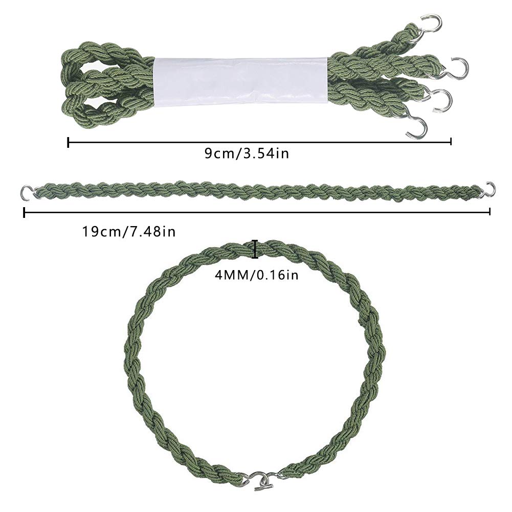 QincLing 10 Pieces Elastic Boot Straps Trouser Twists Leg Ties Blousing Garters with Metal Hooks for Navy Army Air Force
