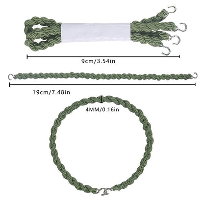 QincLing 10 Pieces Elastic Boot Straps Trouser Twists Leg Ties Blousing Garters with Metal Hooks for Navy Army Air Force