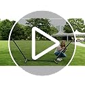 Goutime Portable Hammock Stand with Carry Bag, Fits Hammocks 9 Feet Long,550lb Capacity Black,Hanging Chair Stand,frame stand,for String-style, Brazilian-style, Flat-style【 Not