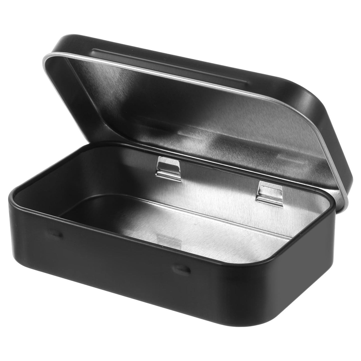 Aphumedc Metal Rectangular Empty Hinged Tins Tin Containers, Mini Portable Storage Box with Lid