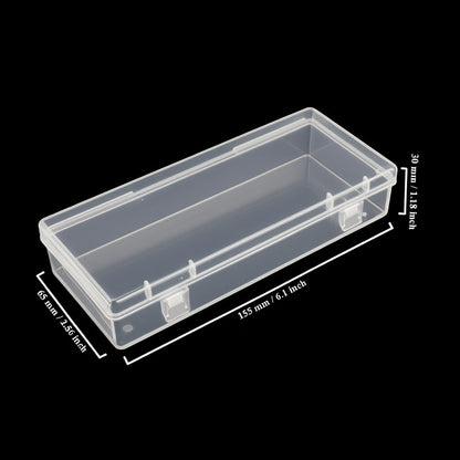 Thintinick 6 Pack Rectangular Clear Plastic Storage Containers
