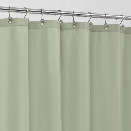 ALYVIA SPRING Sage Green Fabric Shower Curtain Liner Waterproof - Soft & Light-Weight Cloth Shower Liner with 3 Magnets, Hotel Quality & Machine