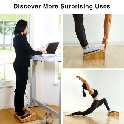 StrongTek Under Desk Foot Rest for Home and Office Chairs, Portable Ergonomic Posture Support for PC Gaming or Work Standing Desks, Slanted Non-Slip
