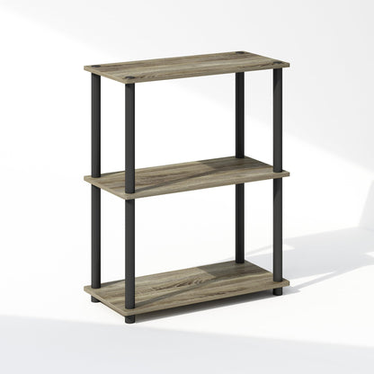 Furinno TURN-N-TUBE Book Shelf, 3-Tier Bookshelf, Bookcase with Multipurpose Compact Display Rack, 11.6 x 23.6 x 29.6, for Living Room, Bedroom