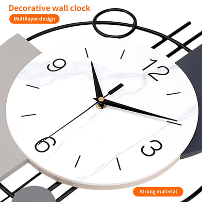 SIN&MI Wall Clock,Decorative Wall Clocks with Pendulum,Silent Quality Quartz Clock Battery Operated,Large Wall Clock for Living