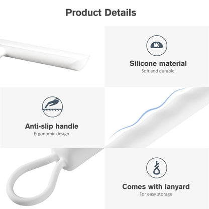 Vinabo Shower Squeegee for Shower Doors,Silicone Squeegee Shower Cleaner with Hook,Bathroom Shower Wiper