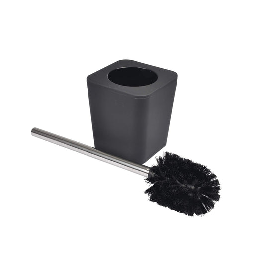 Douceur d'Int?rieur Soft Touch Toilet Brush Holder, 11.5 x 11.5 x 5.5 cm black