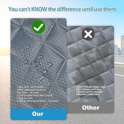 ANOSOSPECIAL Grey Dog Car Seat Cover for Back Seat X-Large,Non-Stick Fur,Pet-Friendly and Waterproof - Universal Fit Interior Protector for Auto, Van, SUV - Ideal for Kids and Pets (X-Large)
