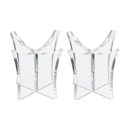 PATIKIL 2.3" Ball Display Stand, 2 Pack Multi-Function Acrylic Ball Stand Display Holder for Baseball Tennis Ball, Clear