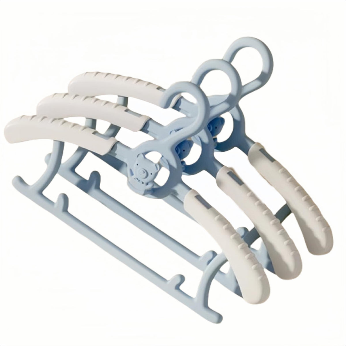 Baby Coat Hangers Small Clothes Hangers First Steps Pack of 10 -Baby Blue (blue)