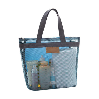 Pebipoo Mesh Shower Caddy Bag, Quick Dry Portable Tote Bag and Inner Pocket, Lightweight Bath Organizer for College Dorm Bathroom, Swimming, Gym