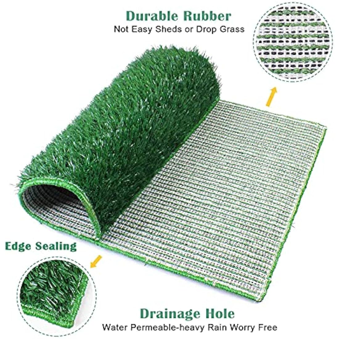 BRIAN & DANY Dog Toilet Puppy Pee Training Pad, with Two Artificial Grass Mats and Waste Tray for Indoor/Outdoor, 76cm x 51cm