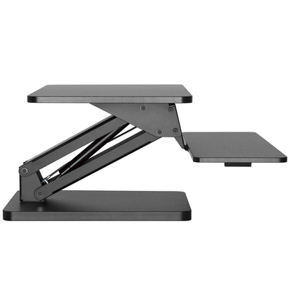 Maclean MC-882 Desk Workstation Height Adjustable Computer Keyboard Laptop Table Gas Spring Computer Stand Black