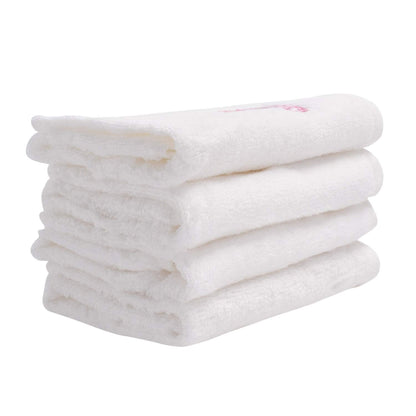 Nanxson Washcloth Towels Set 4 Pack Cotton Fingertip Towel Hand Bath Towel Baby Wash Face Cloths MJ0004 (4 pieces set (30 x 30 cm), white)