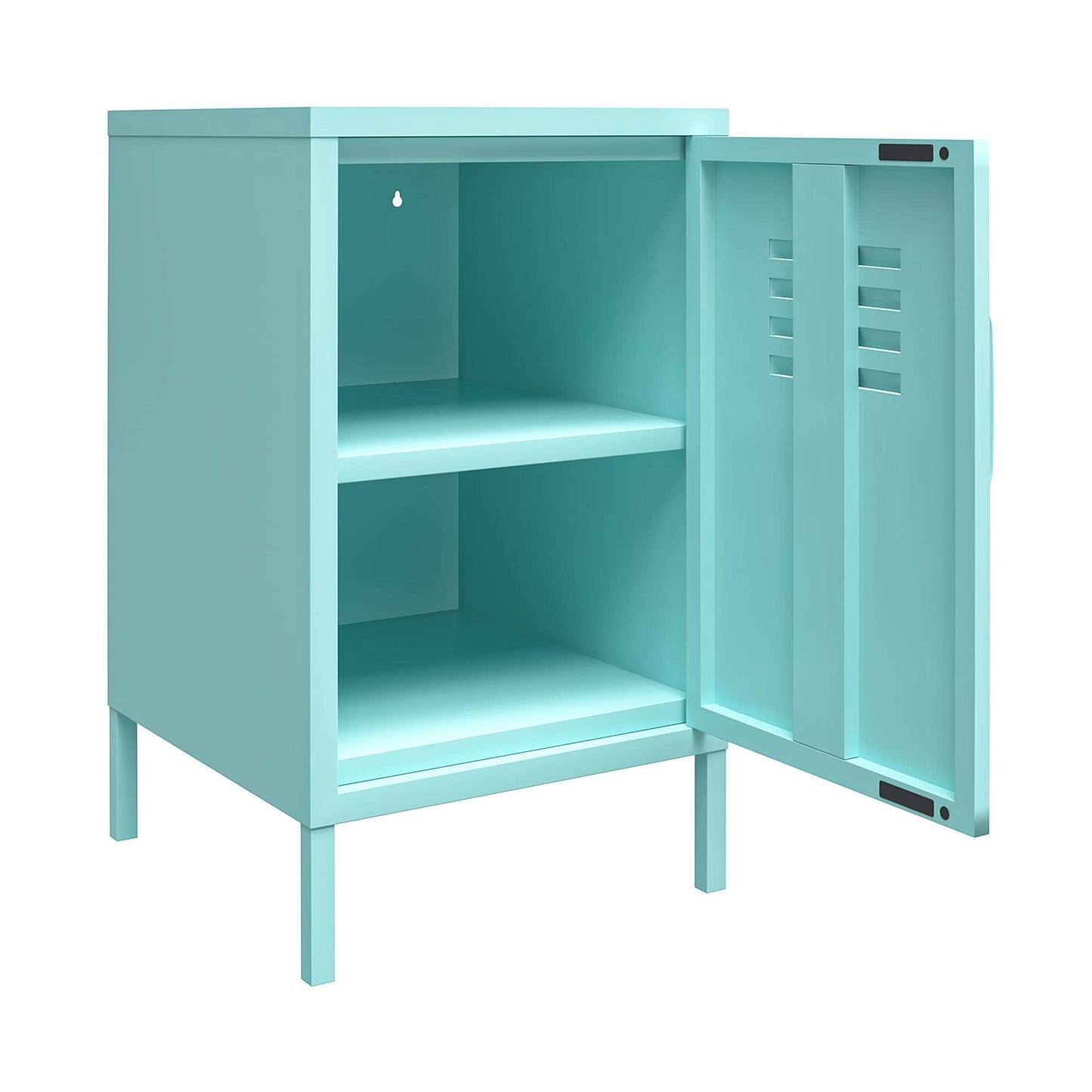 DHP Furniture Cache Metal Locker End Table Mint