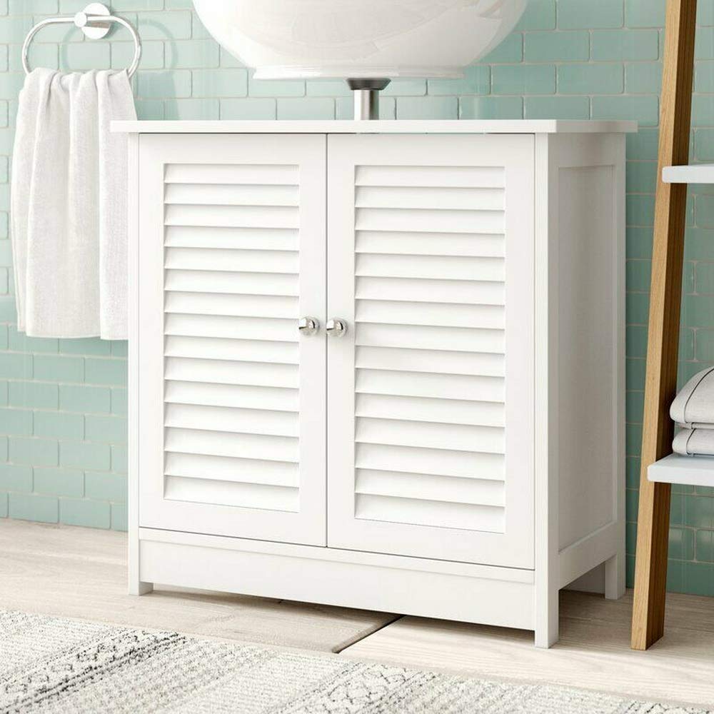 Aspect BR108 OSLO BATHROOM STORAGE UNDER SINK CABINET-WHITE, Engineered Wood, 60x30x60cm