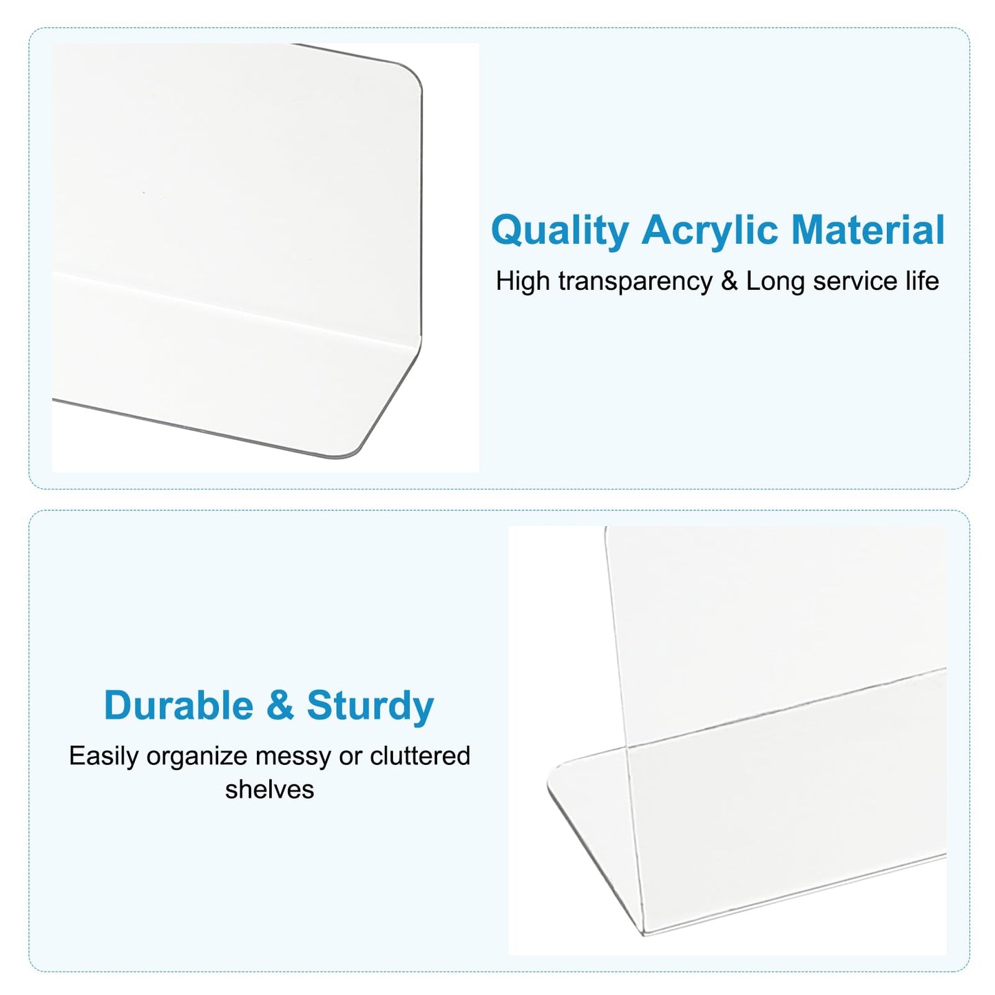 PATIKIL 6 Pack Shelf Dividers for Closet Organization, 280 x 40 x 100mm Acrylic Magnetic Closets Separator Kitchen Cabinet Shelves Under Bed Blocker