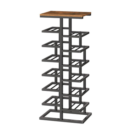 HOOBRO 8-Tier Shoe Rack, Entryway Shoe Organiser, Tall Shoe Storage with Metal Frame, Space-Saving Shoe Stand for Hallway, Bedroom, Living Room