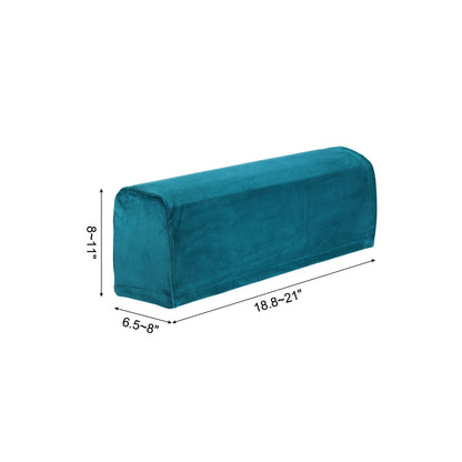 sourcing map Stretch Sofa Armrest Covers Peacock Blue 2 Pcs