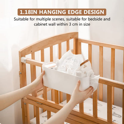 Lusacy Bedside Hanging Storage, Bunk Bed Shelf, Bed Organizer,Storage Rack Organizer Caddy, Hanging Basket with 2 Detachable Hooks