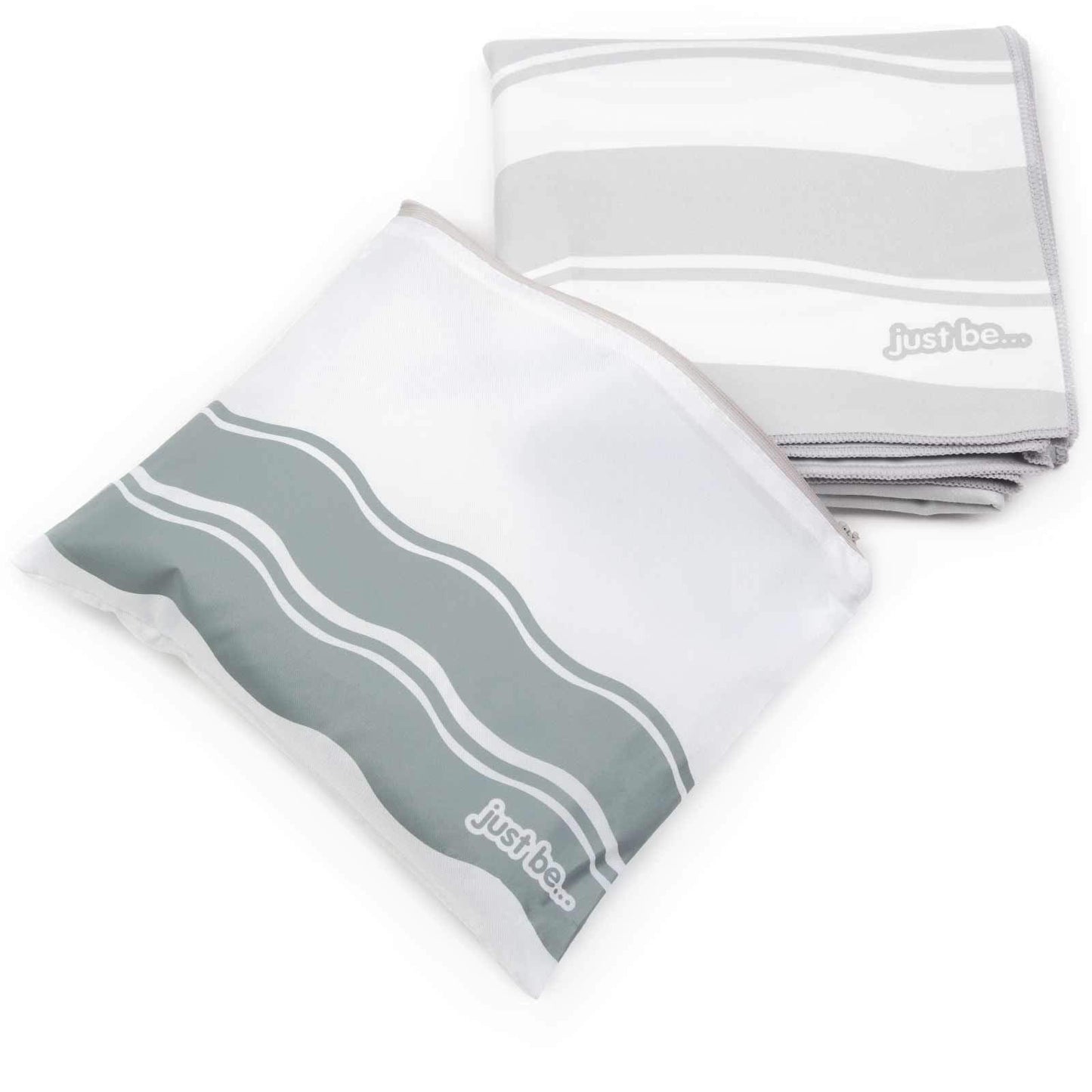 just be... Microfibre Beach Towel Gym Towel - Lightweight Compact Swimming Quick Dry Towel Anti-Sand - Beach Towels for Adults and Kids