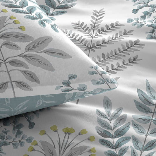 Dreams & Drapes - Emily - Easy Care Duvet Cover Set -3 pieces, King Bed Size in Duck Egg