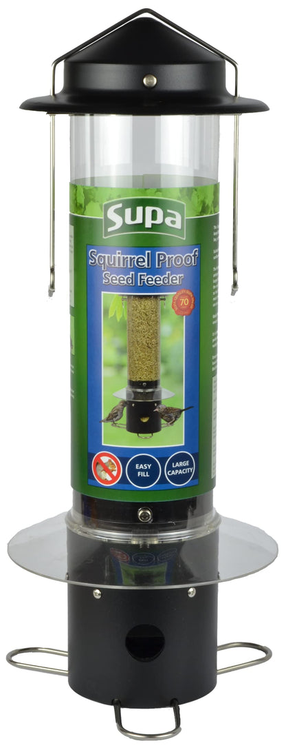 Supa Squirrel Proof Wild Bird Feeder is Designed to Keep Both Squirrels and Larger Bully Birds at Bay, so that Small Garden Birds Can Eat in Peace,